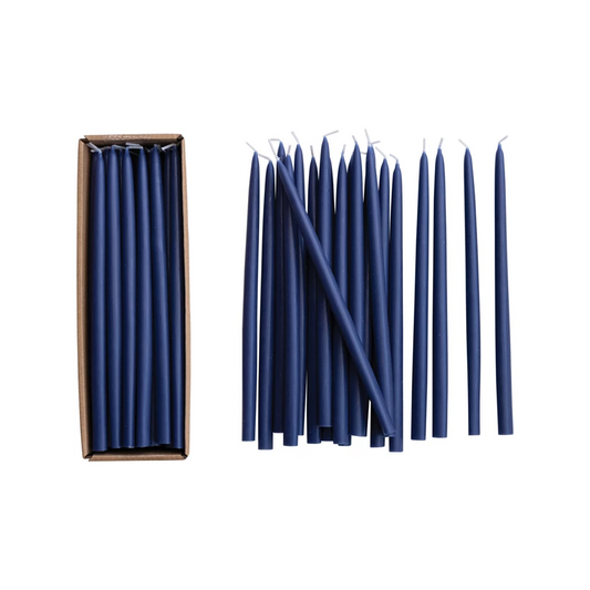 Unscented Thin Taper Candles in Box, Set of 24