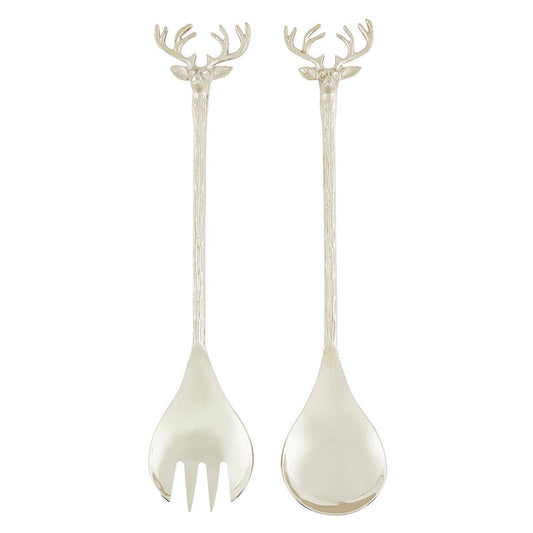 Silver Stag Salad Serving Set - Set of 2