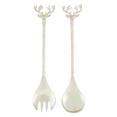 Silver Stag Salad Serving Set - Set of 2