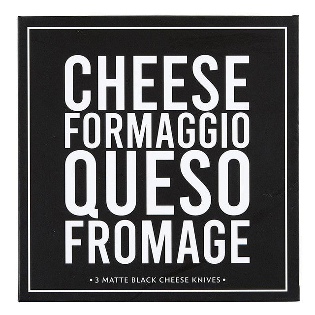 Black Gourmet Cheese Knives Book Box