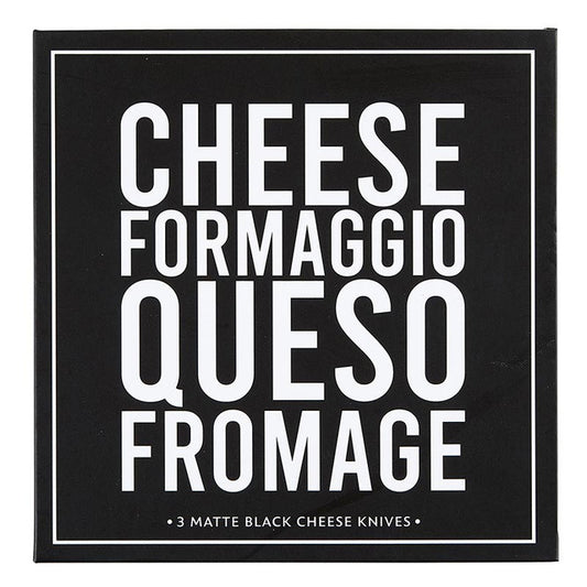 Black Gourmet Cheese Knives Book Box