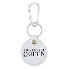 Round Leather Keychain - Pickleball Queen