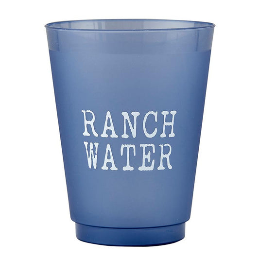 Blue Ranch Water Cups - Set of 8