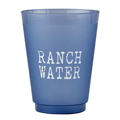 Blue Ranch Water Cups - Set of 8