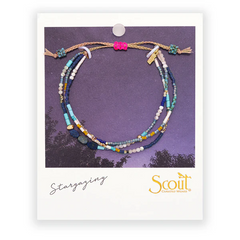 Mixed Media Bracelet - Truth/Lapis/Gold.