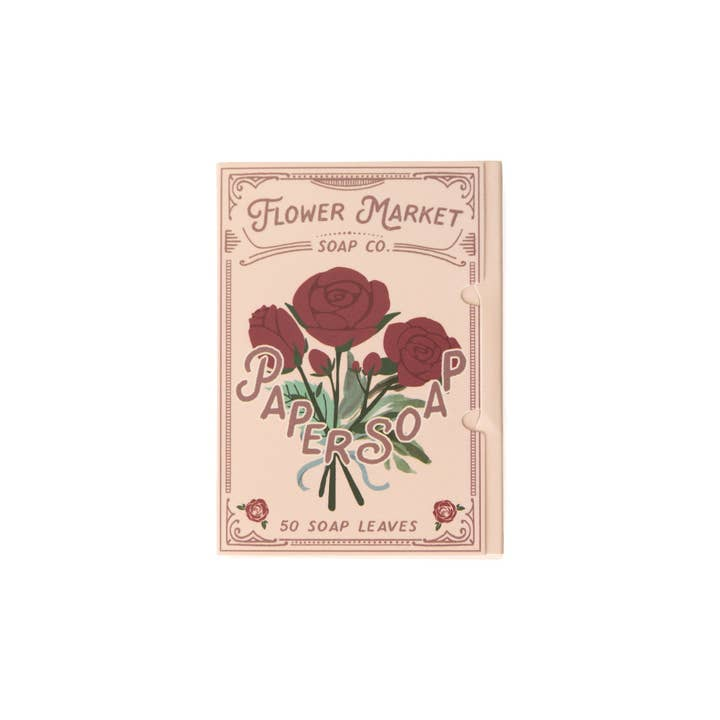 Paper Soap – Rose Scent, Travel Size, 50 Sheets