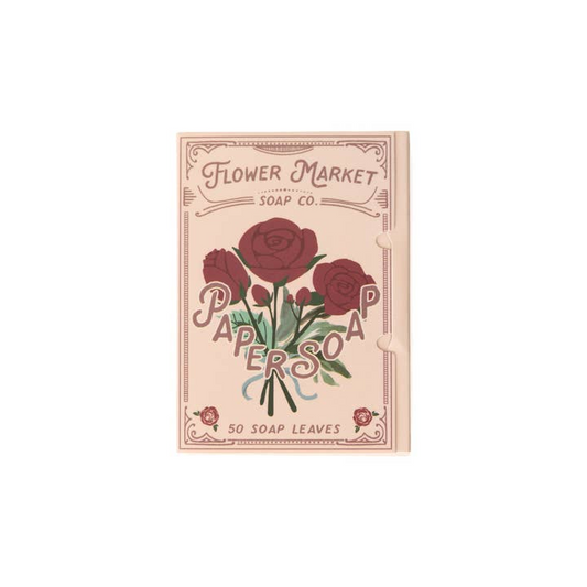Paper Soap – Rose Scent, Travel Size, 50 Sheets