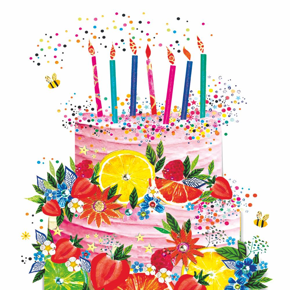 Birthday Cake Beverage Napkin