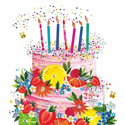 Birthday Cake Beverage Napkin