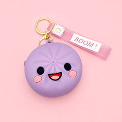 Dumpling Coin Purse Keychain |  BLUE