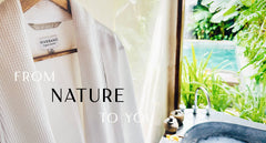 Men's Organic Waffle Weave Spa & Bath Robe (2 Colors): Pewter / White / S/M