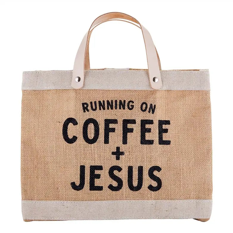 Mini Market Tote Bag - Coffee & Jesus