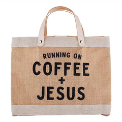 Mini Market Tote Bag - Coffee & Jesus