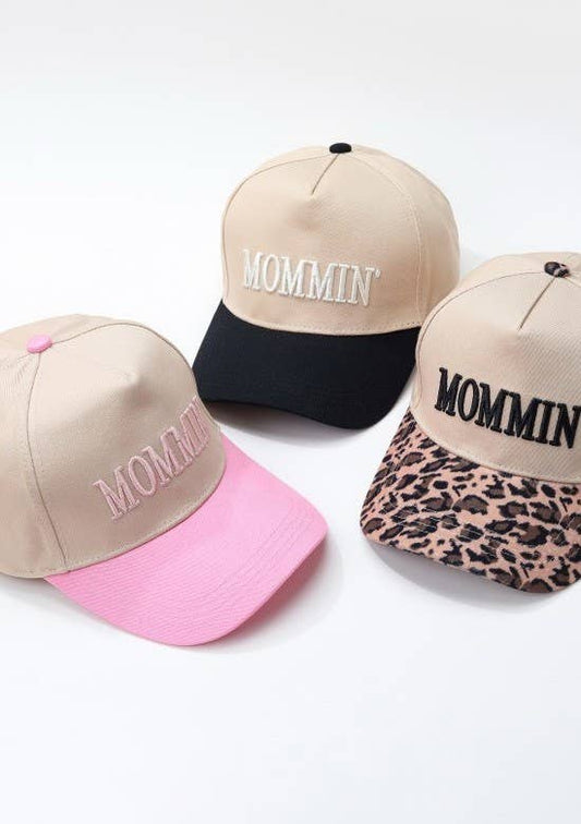 MOMMIN Embroidered Trucker Hat - Vintage Style | Pink
