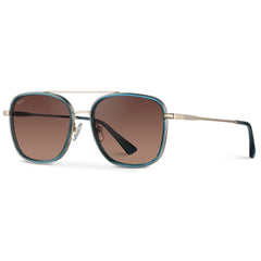 Gia - Women's Square Frame Sunglasses : Sunset Tortoise / Gradient Brown Lens