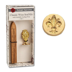 Florentine Brass Stamp Wax Seal Kits: Compass