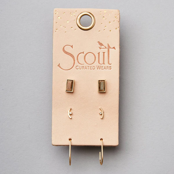 Courtney Stud Trio- Gold.
