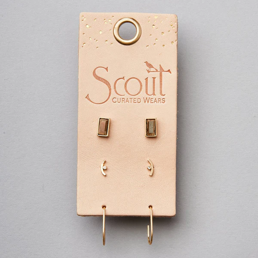 Courtney Stud Trio- Gold.