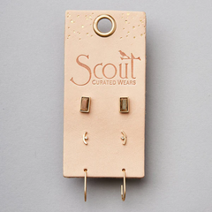 Courtney Stud Trio- Gold.