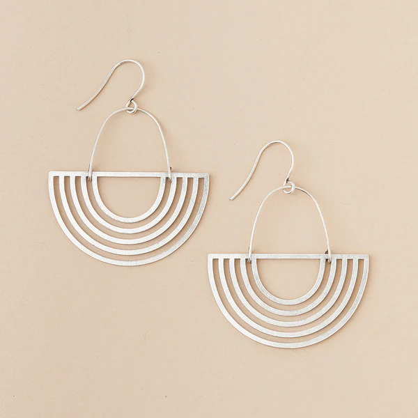 Refined Earring Collection - Solar Rays/Sterling Silver.