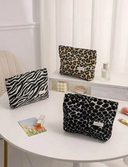 Leopard Jacquard Simple Cosmetic Bag