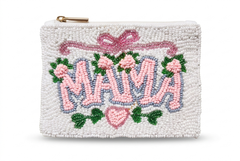 Ladies Fully Beaded MAMA Themed Coin Purse