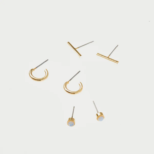 Scarlett Stud Trio - Gold.