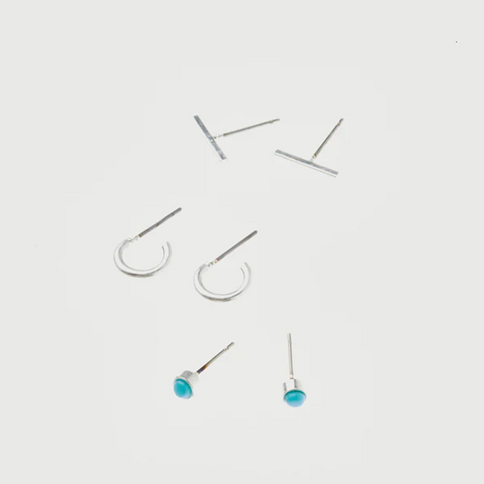Scarlett Stud Trio - Silver.