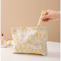 Purple Embroidery Cosmetic Bag/ Small