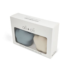 Ali+Oli Silicone Pacifier Case 2 pack Star (Mist-Sand)