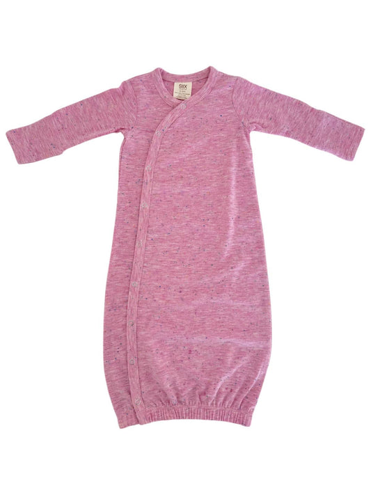 Pink Speckle / Gown: 0-3M