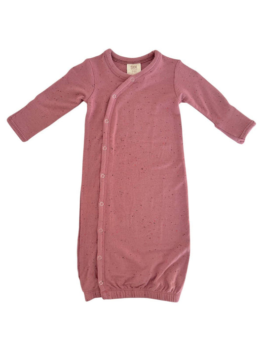 Mauve Speckle / Gown: 0-3M