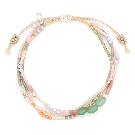 Mixed Media Bracelet - Optimism/Green Aventurine/Silver.