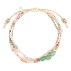 Mixed Media Bracelet - Optimism/Green Aventurine/Silver.