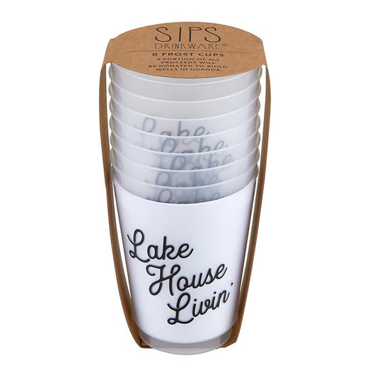 Lake House Livin' Frost Cups - Set of 8
