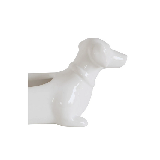 Ceramic Dachshund Cracker Dish