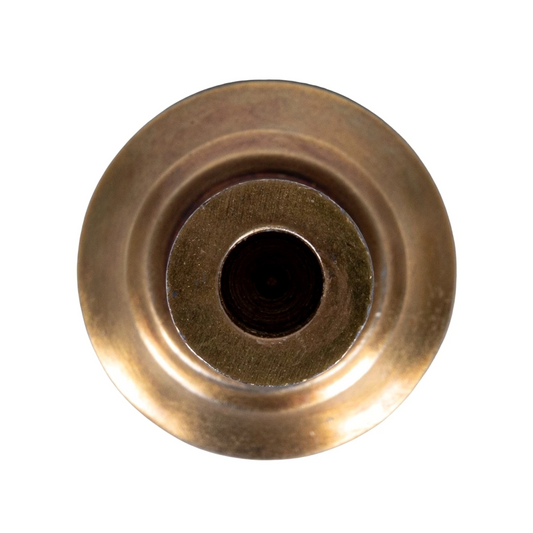 Cast Aluminum Taper Holder, Antique Brass Finish (Holds 1/2" Taper)