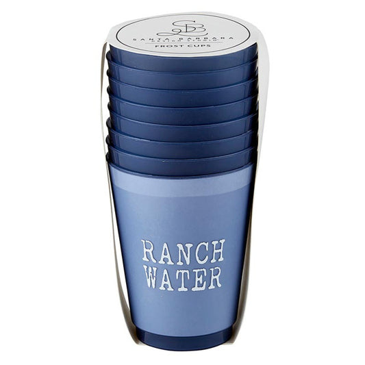 Blue Ranch Water Cups - Set of 8