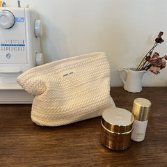 Solid Color Makeup Bag: Coffee