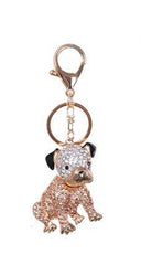 Ladies Dog Shaped Fashion Key Chain: Gold