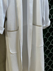 Women's Organic Waffle Weave Bath & Spa Robe (3 Colors): White / S/M