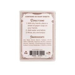 Paper Soap – Fresh Cotton Scent, Travel Size, 50 Sheets