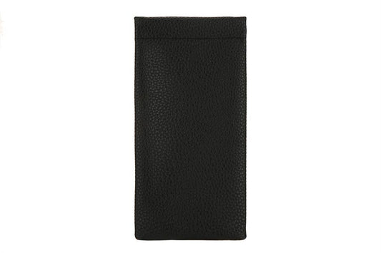Leather Eye Glass Pouch: Black