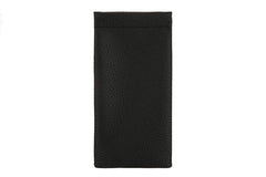 Leather Eye Glass Pouch: Black
