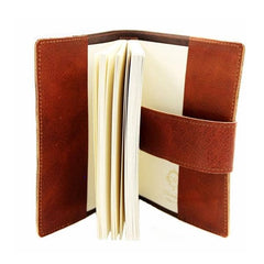 Roma Calfskin Leather 5x7"Journal Italian hand-made: Dark Brown
