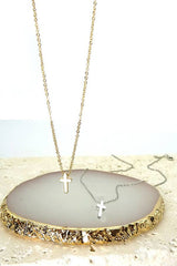 Classic Mini Cross Necklace | Silver