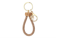 Rhinestone Wristlet Fashion Key Chain: Black