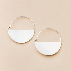 Refined Earring Collection - Lunar Hoop/Silver