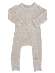 Dove Speckle / 2-Way Zip Romper: 6-12M