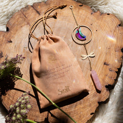 Stone Suncatcher - Sun Rays/Black/Blue Agate